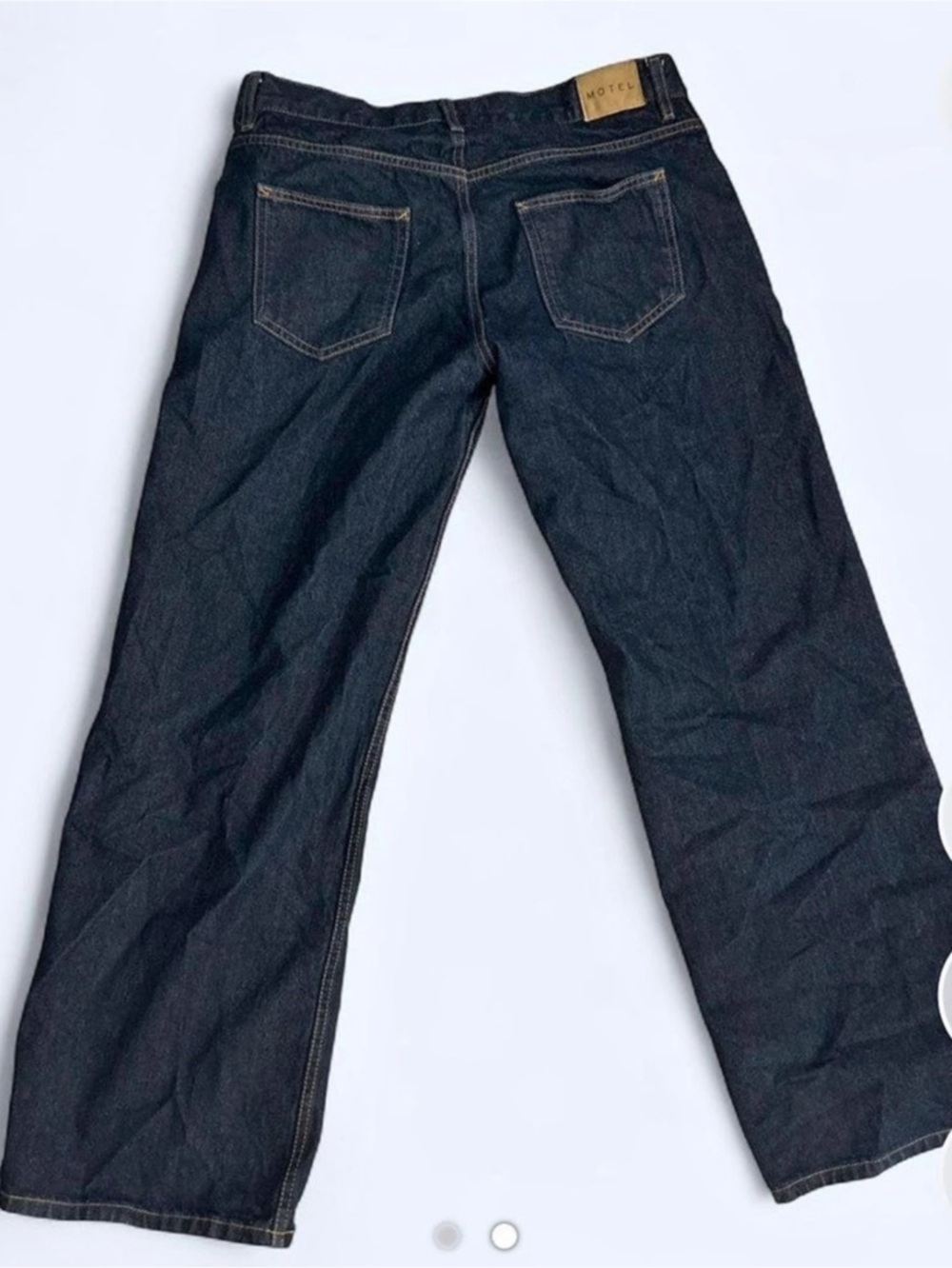 Motel Rocks Low Rise Parallel Jeans Women's Jeans in Blue Like New - Picture 2 of 2